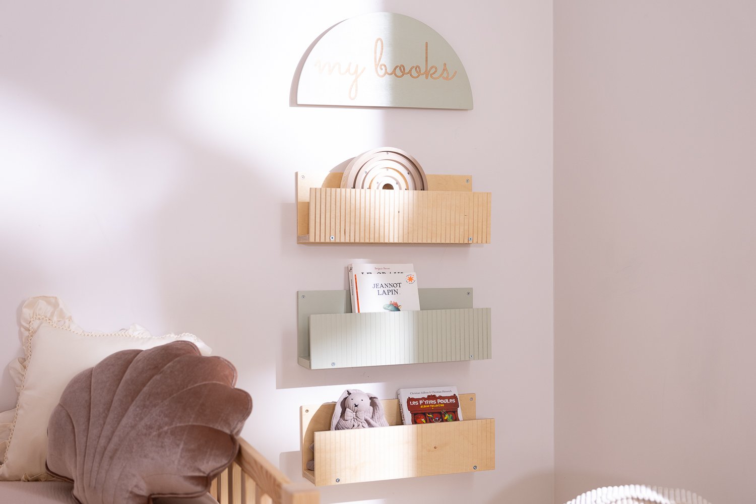 Saldi Estivi - Set di 3 scaffali per libri "I miei libri" - Oliva