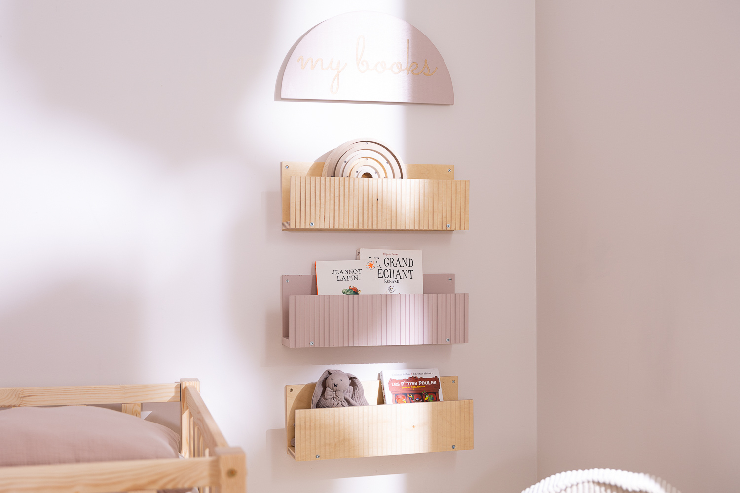 Saldi Estivi - Set di 3 scaffali per libri "I miei libri" - Rosa