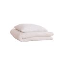 Cotton Muslin 120x170 Duvet & Pillow Set - White & Gold Dots