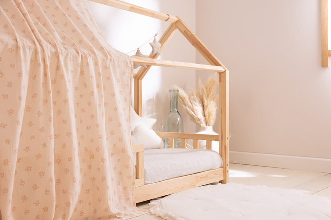 Plachta na domečkovou postel Vintage květiny - Model K