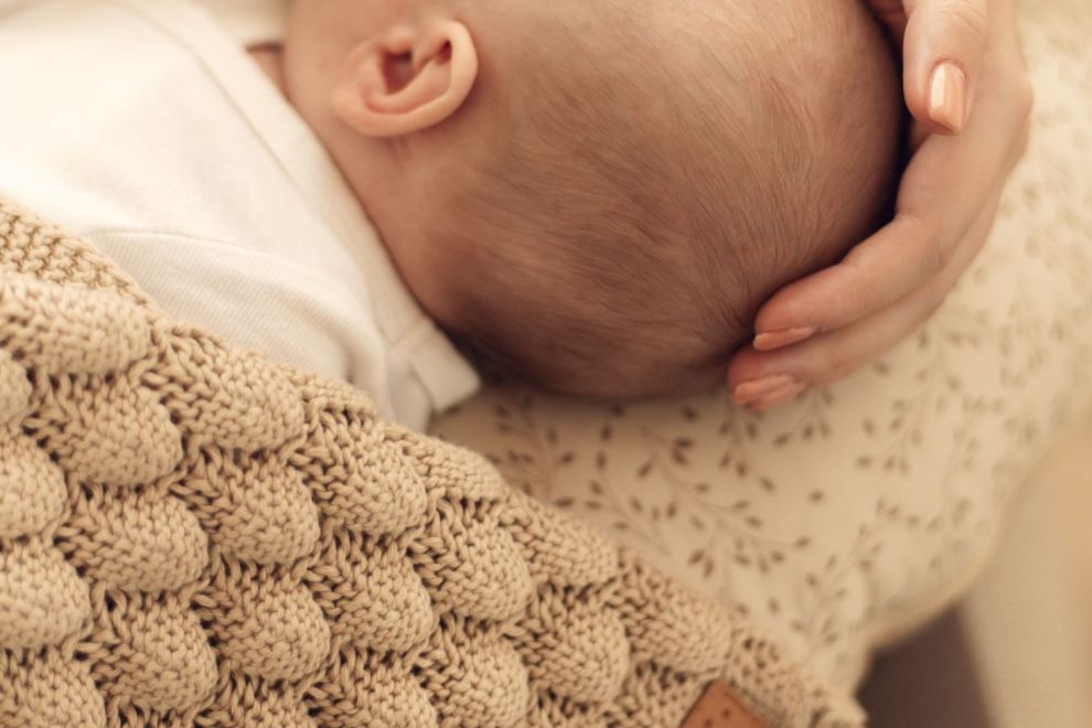 Strickdecke Cappuccino