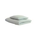  Ensemble Couette et Oreiller 120x170 Mousseline de Coton - Menthe