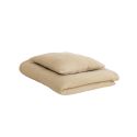 Baumwoll-Musselin 120x170 Bettdecke & Kissen Set - Sandbeige