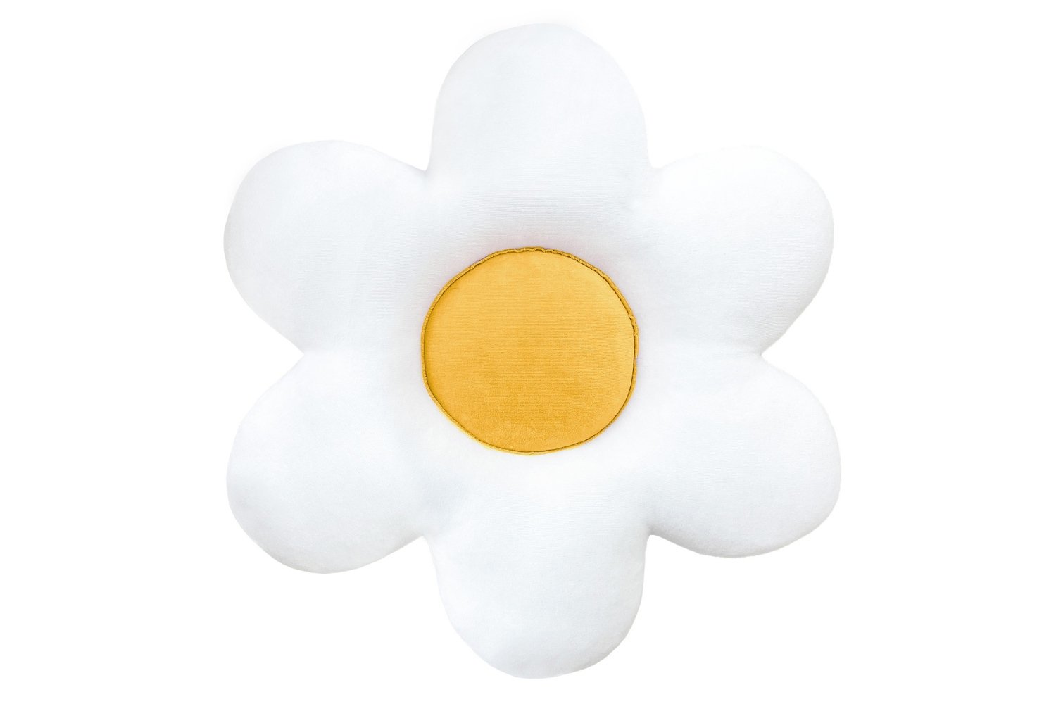 Velour Daisy Cushion - Mustard