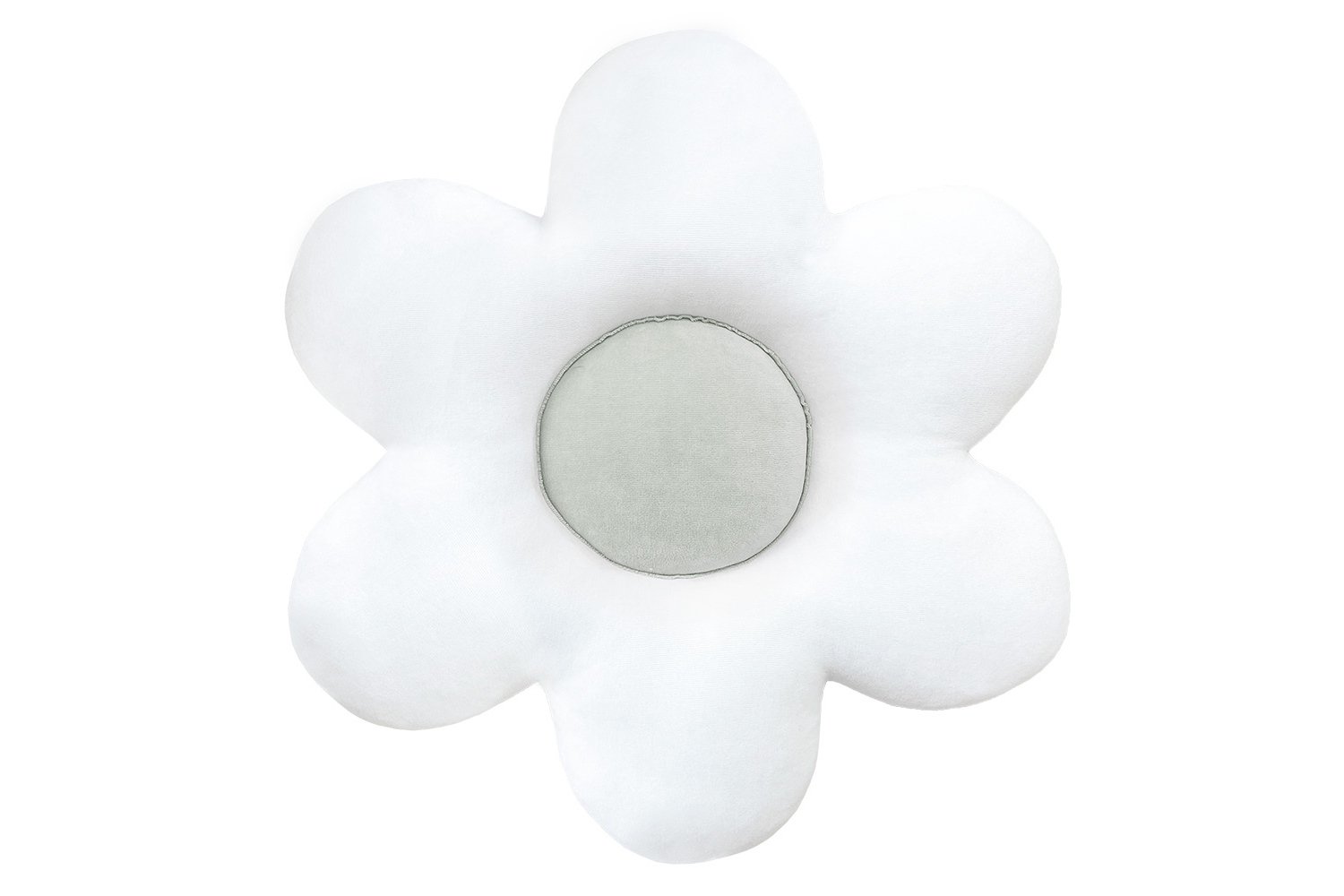 Velour Daisy Cushion - Sage Green