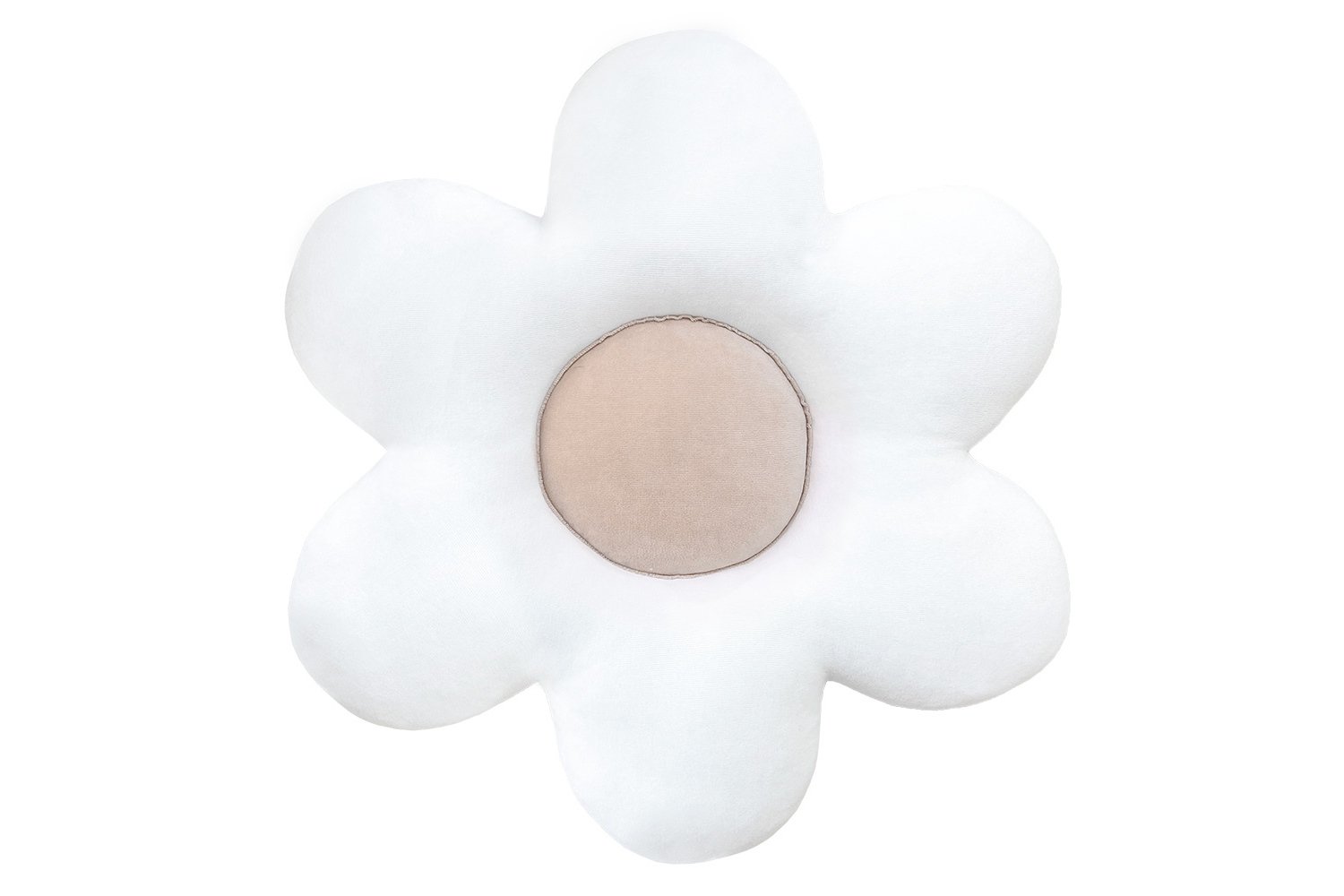 Velour Daisy Cushion - Cappuccino