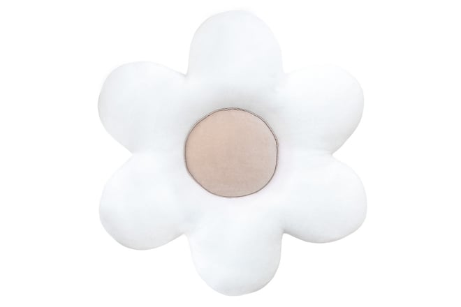 Coussin Marguerite en Velours - Cappuccino