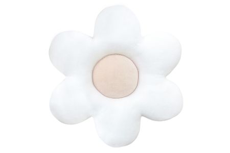 Almofada Daisy em veludo - beige