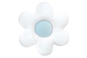 Coussin Marguerite en Velours - Ice Blue