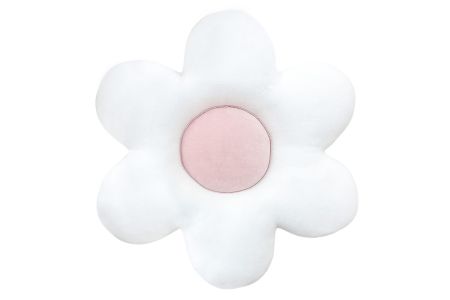 Velour Daisy Cushion - Powder Pink