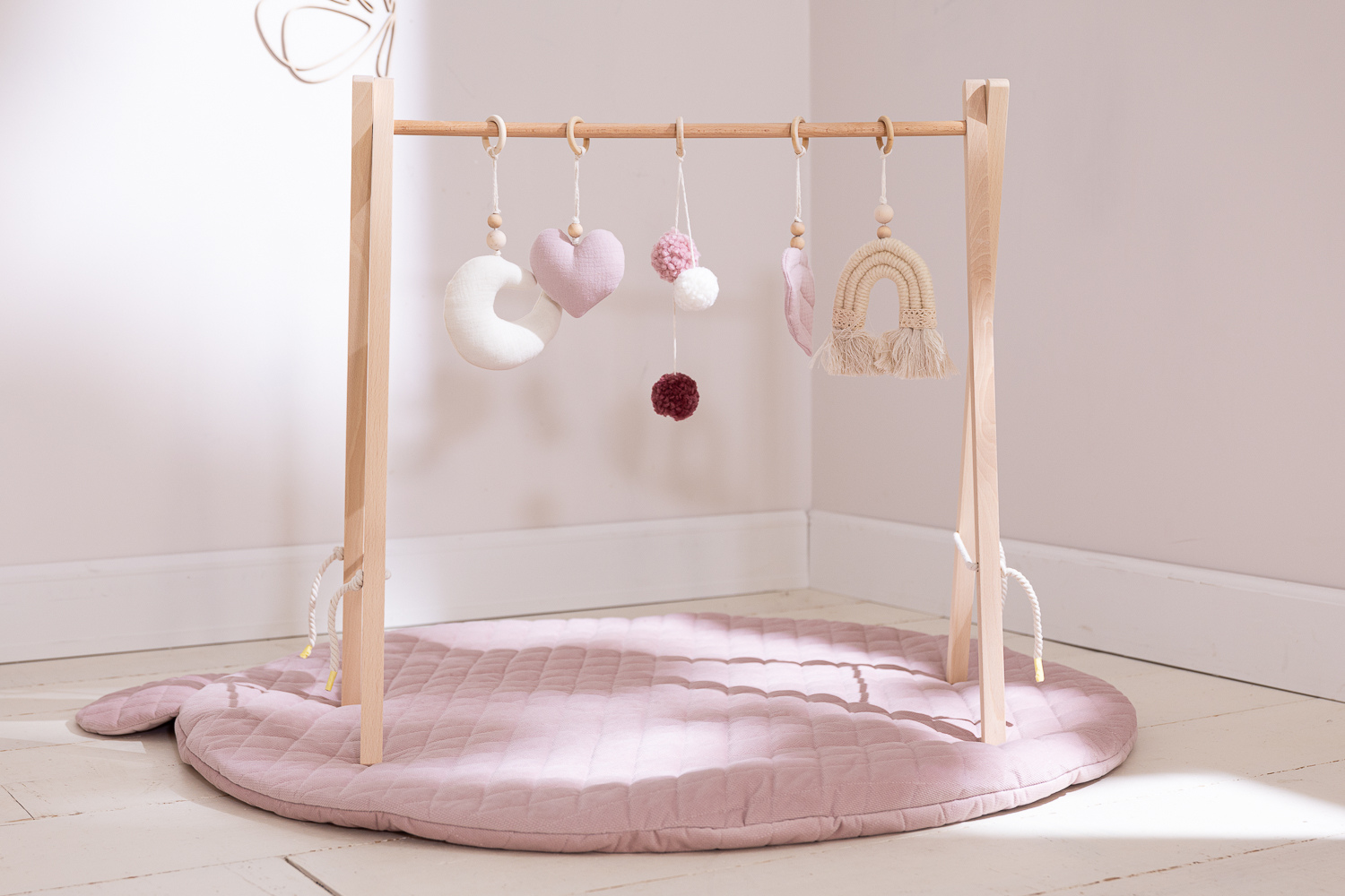 Arco Baby Gym de Madeira - Rosa