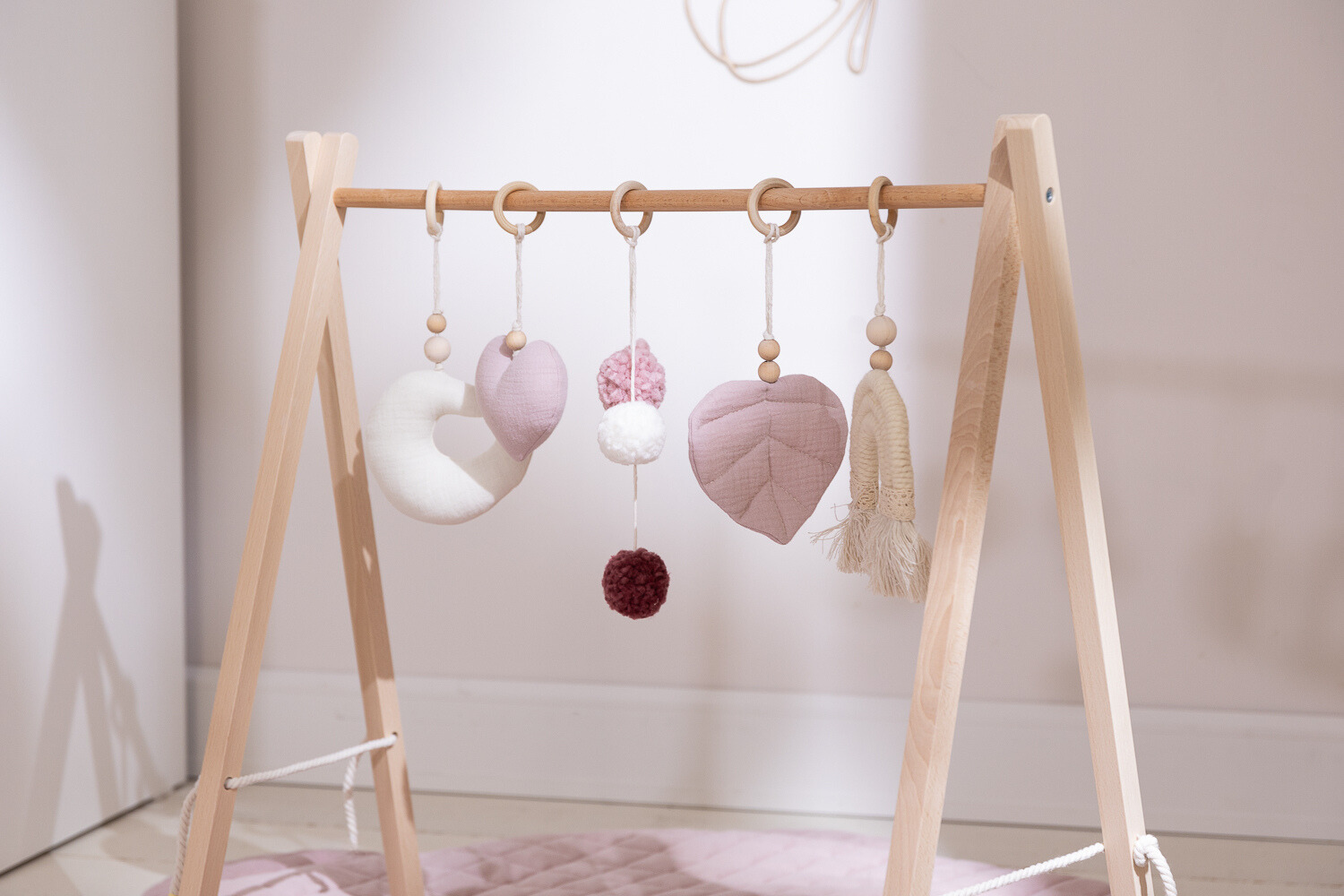 Wooden Baby Gym - Pink