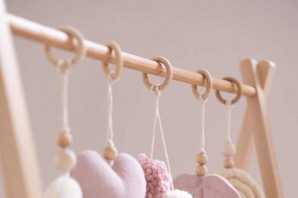 Wooden Baby Gym - Pink