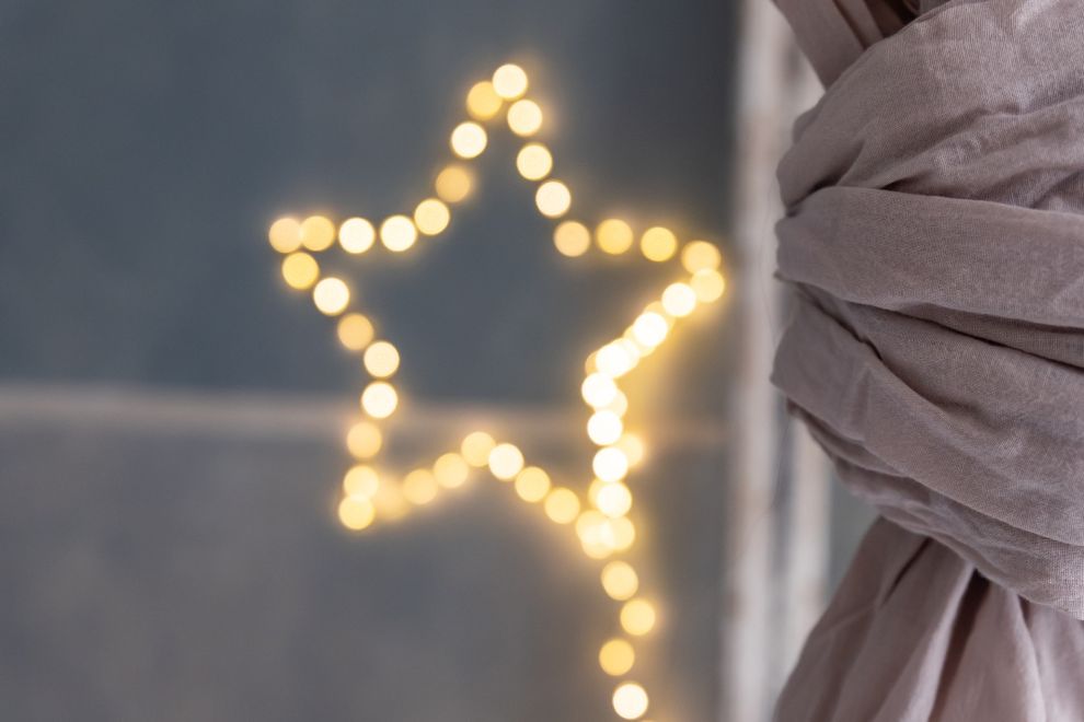 Lámpara LED de hilo metálico- Estrella