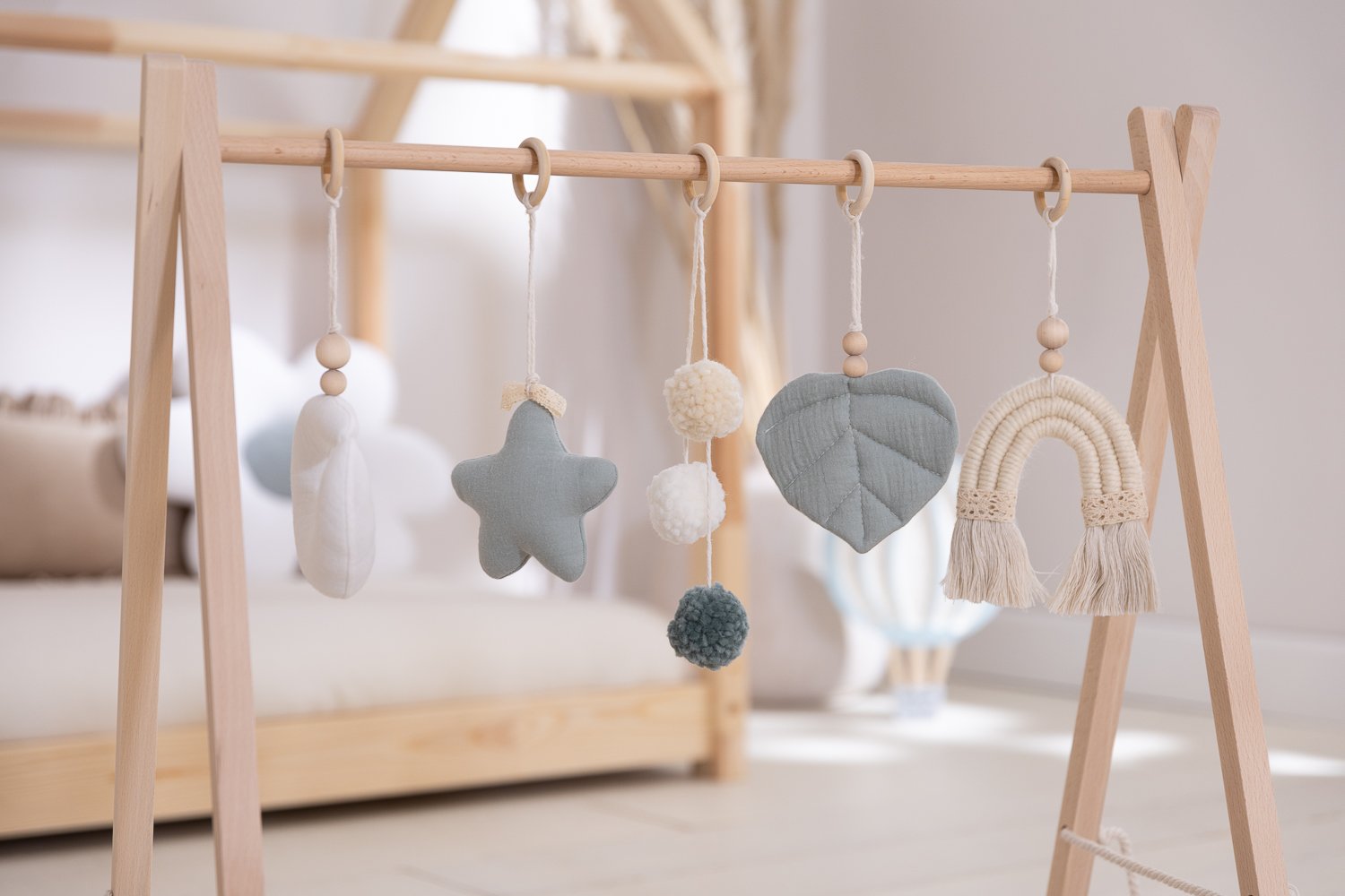 Wooden Baby Gym - Mint