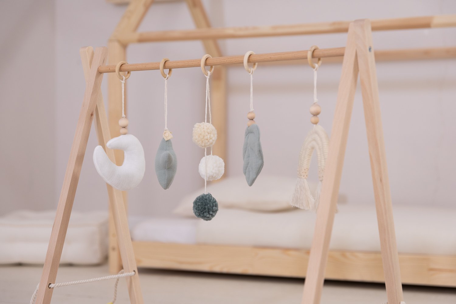 Wooden Baby Gym - Mint