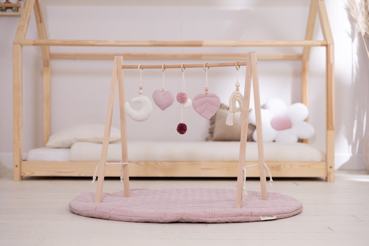 Wooden Baby Gym - Pink