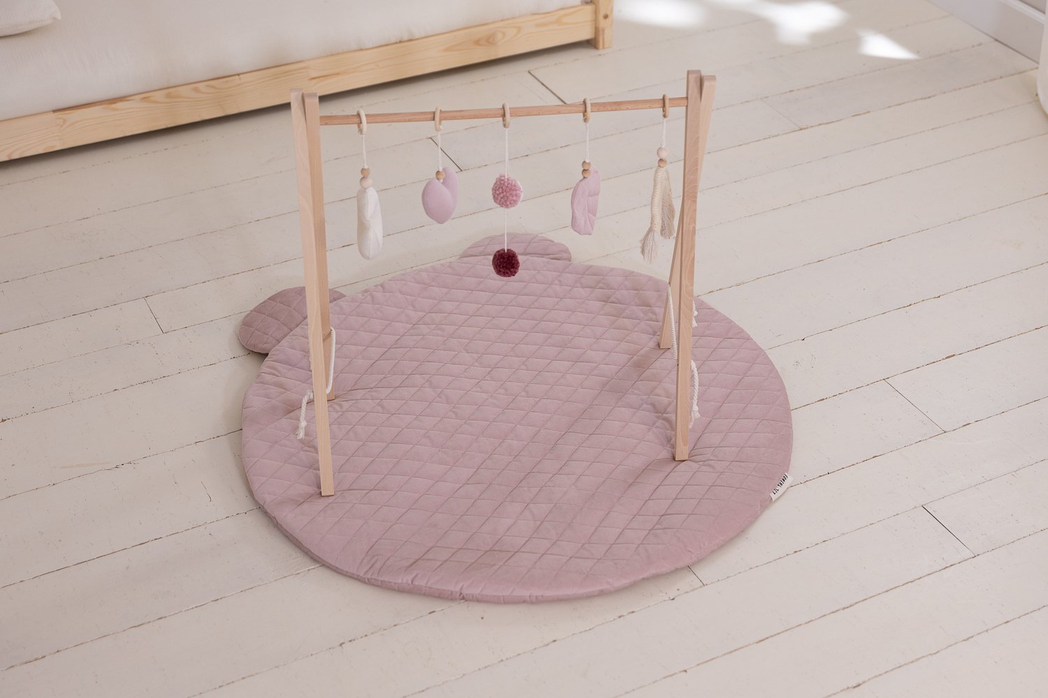 Tapis Fleur en Lin Naturel