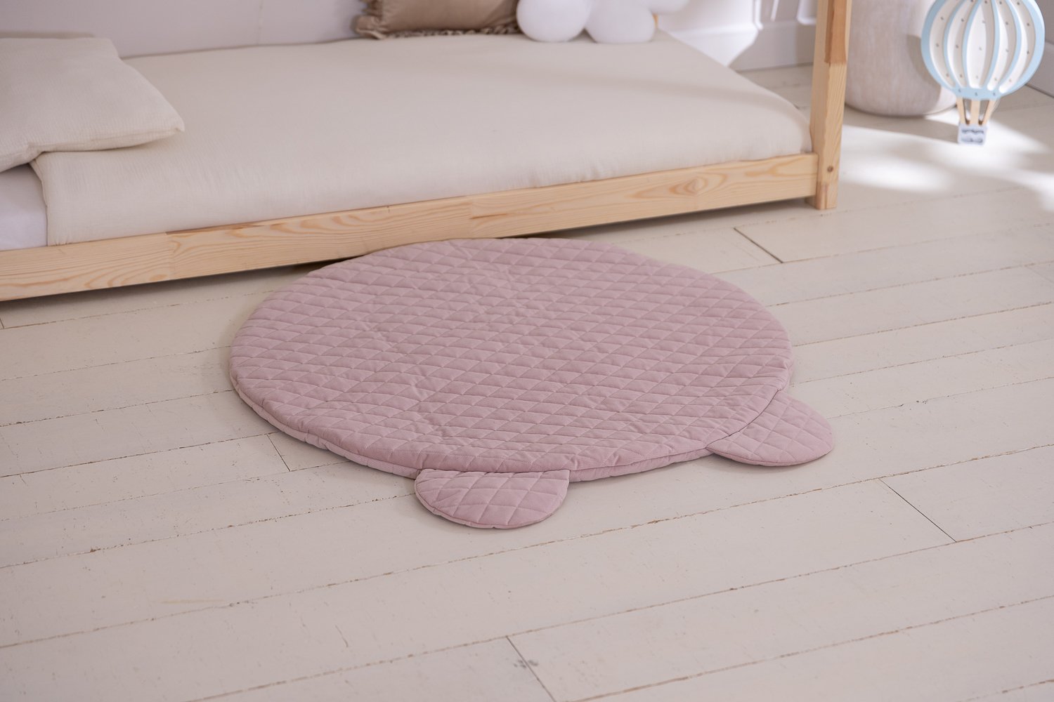 Tapis Fleur en Lin Naturel