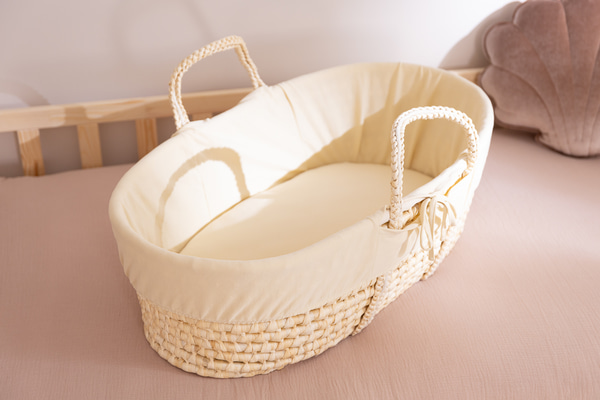 Couffin avec Matelas, Parure et Support à Bascule - Set Complet