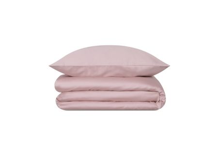 Juego de cama en algodón satinado Dusty Pink 140x200cm