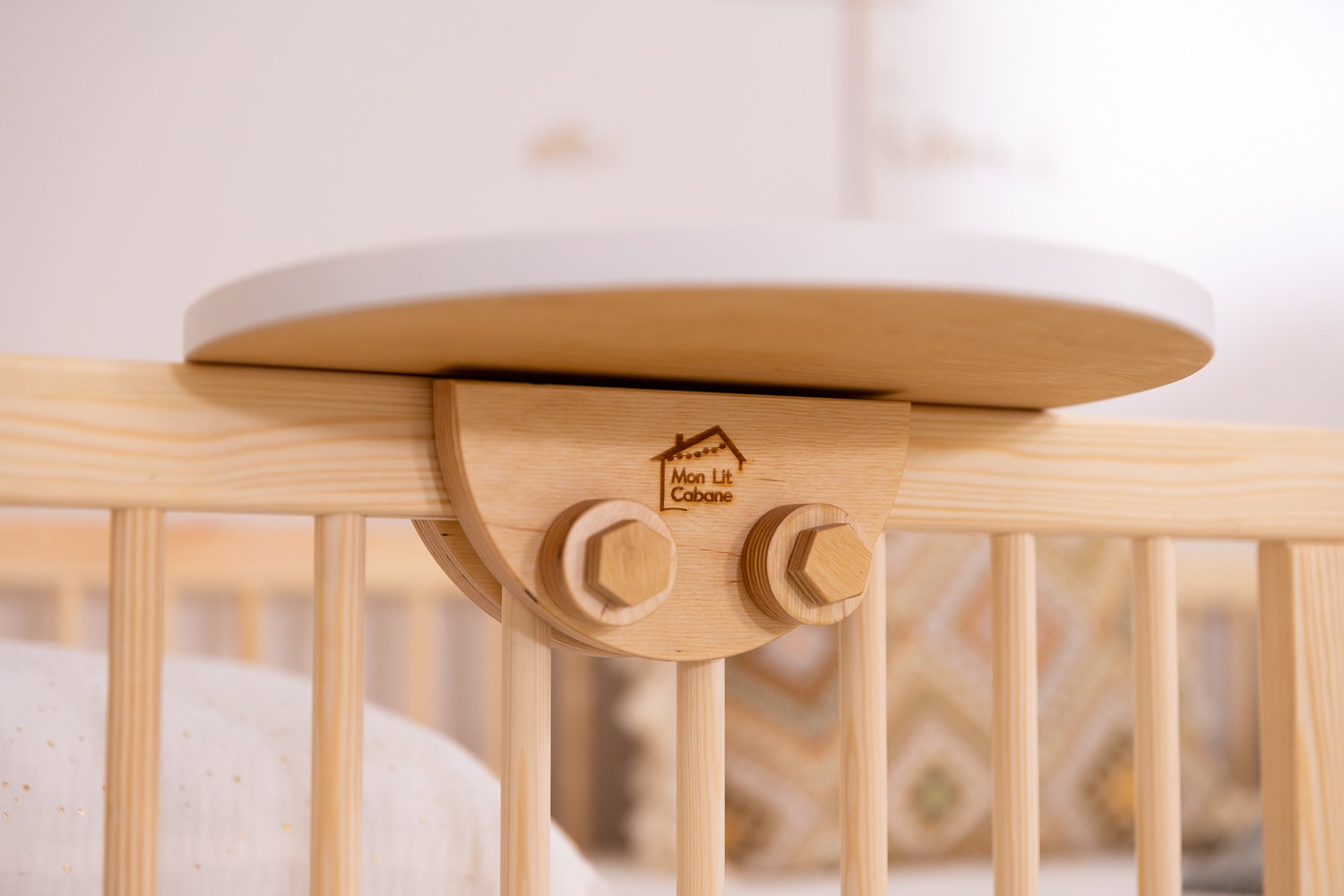 Wooden Bedside Shelf