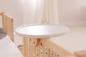 Round Wooden Bedside Table - White