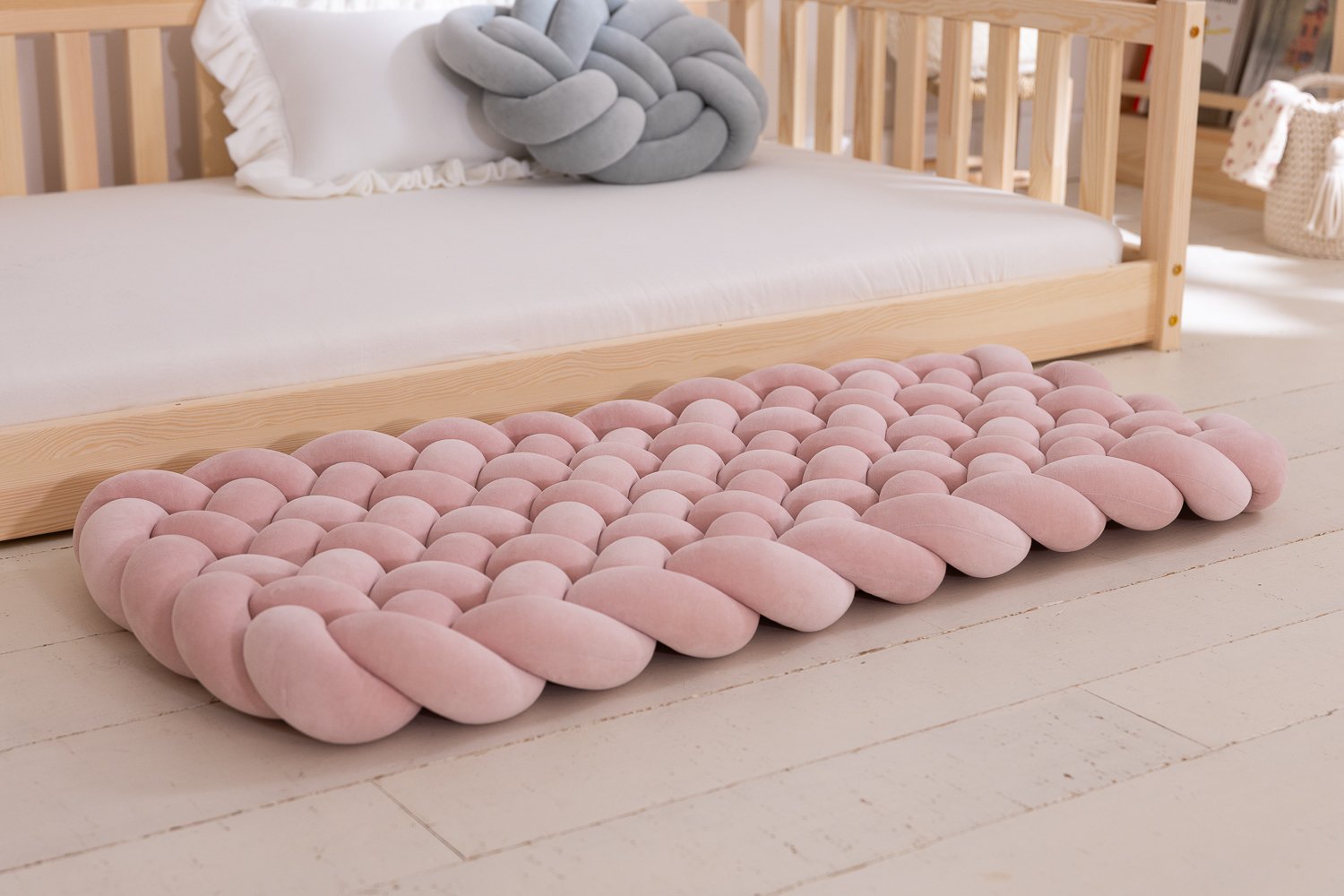 Braided Floor Mattress Powder Pink