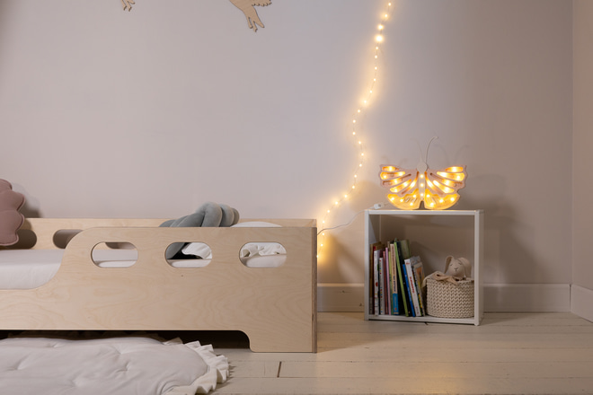 Rosa fjärilsformad LED-lampa - Little Lights - 7