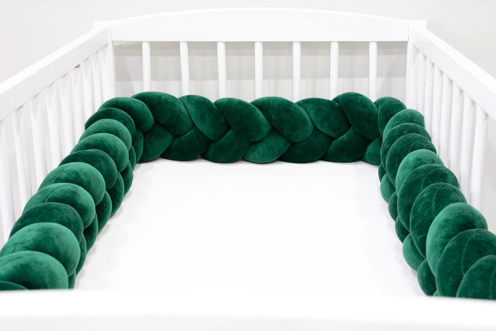 Pine Green Bed Bumper - 3 Ropes