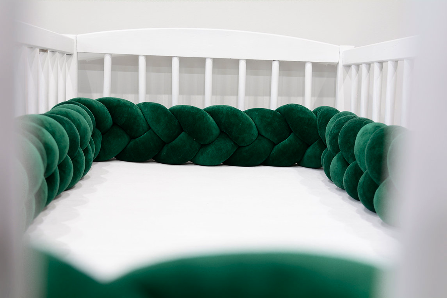 Pine Green Bed Bumper - 3 Ropes