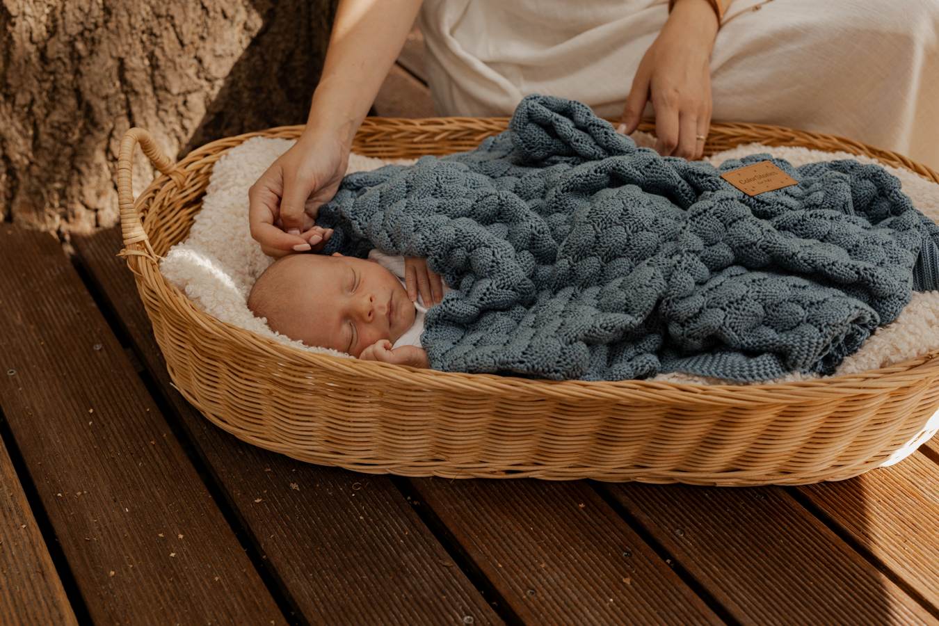 Vintage Blue Soft Bamboo Blanket