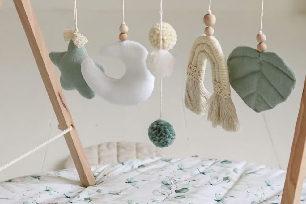 Wooden Baby Gym - Mint