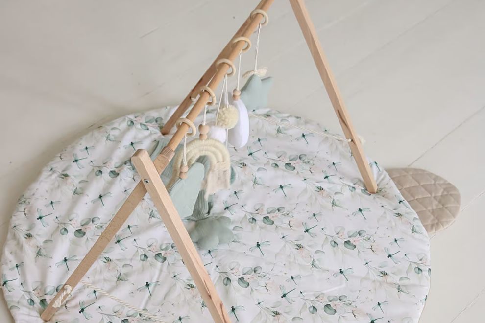 Wooden Baby Gym - Mint