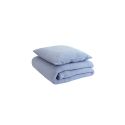 Set piumone e cuscino in mussola di cotone 120x170 - Blu Cielo 