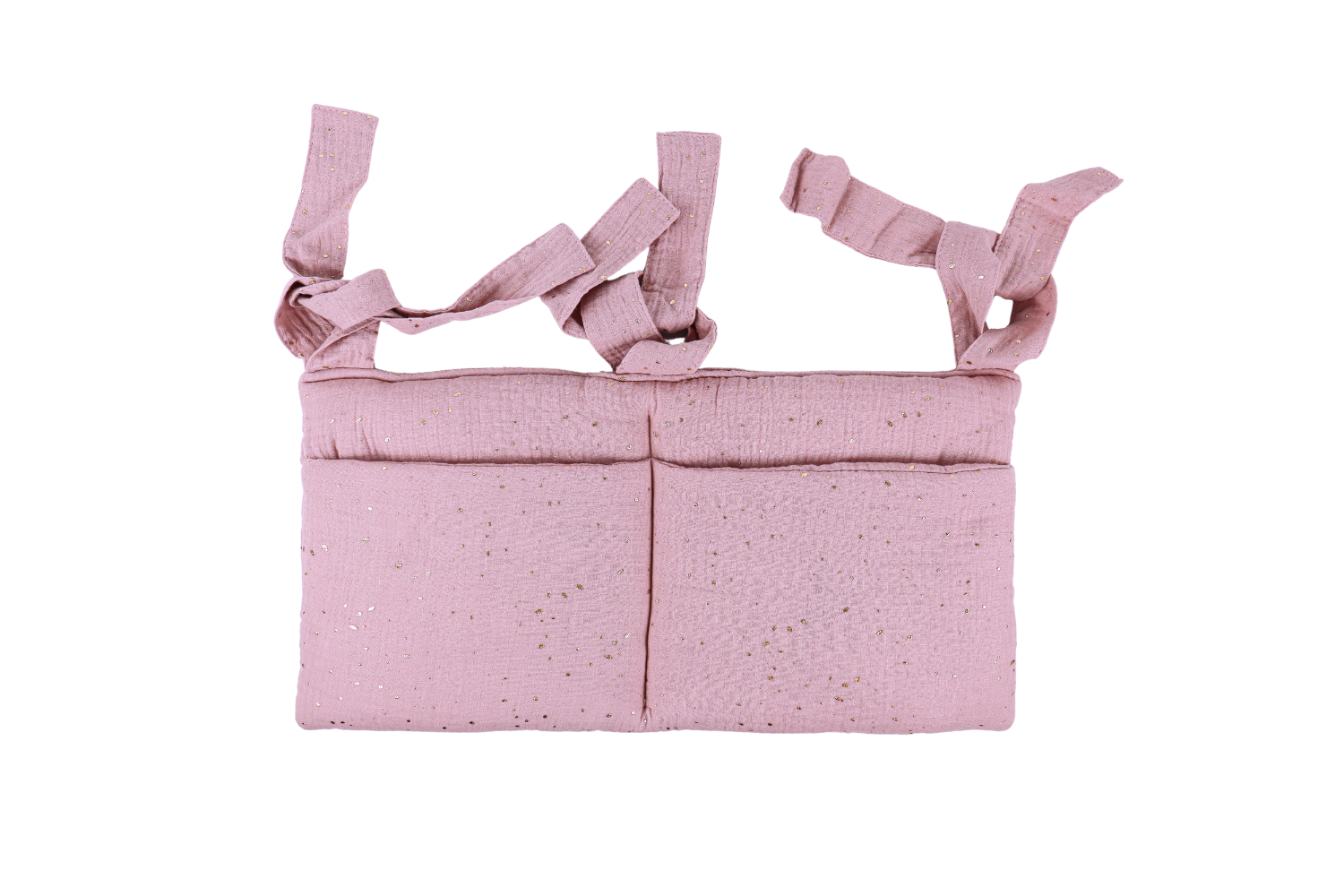 Bolsa de Almacenamiento Cama - Rosa sepia y lunares dorados