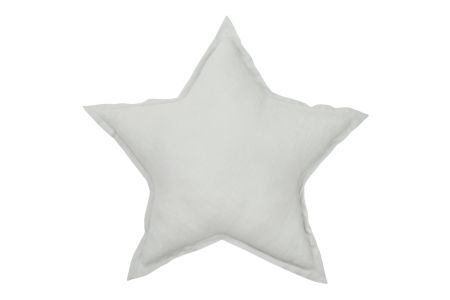 Light Grey Star Linen Cushion