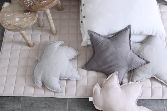 Shark Star Linen Cushion