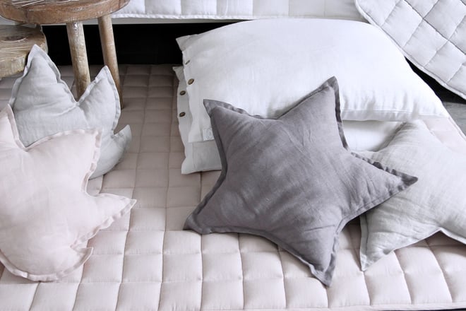 Shark Star Linen Cushion