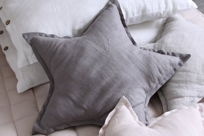 Shark Star Linen Cushion