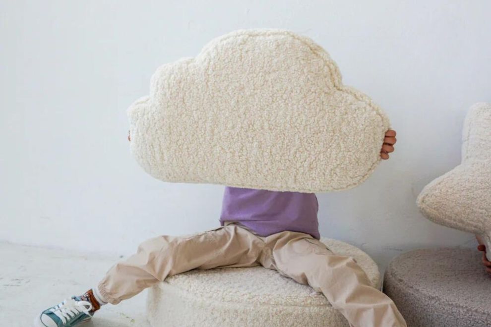 Boho Vanilla Cloud Cushion Boucle