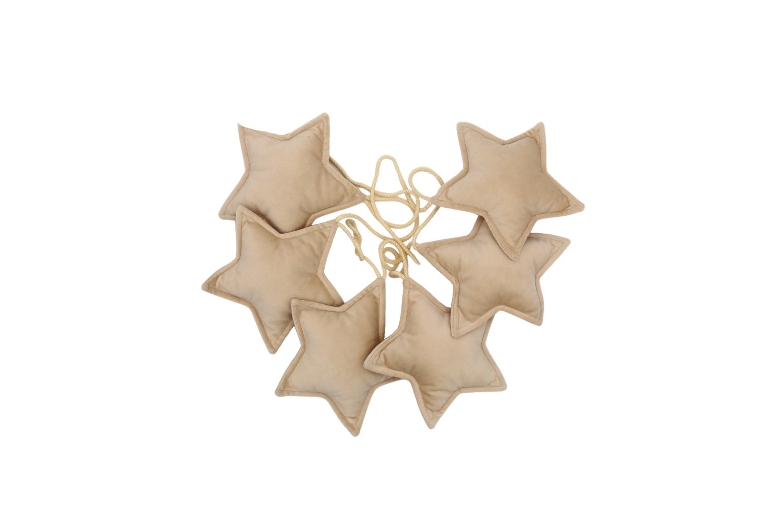 Beige Velvet Star Garland