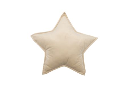 Yellow Star Velour Cushion
