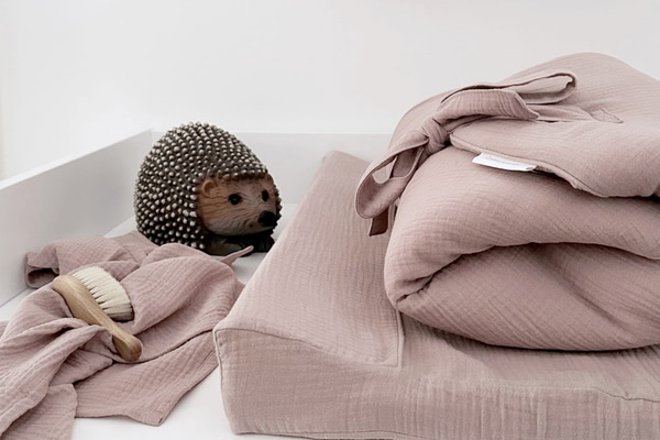 Zavinovací spací pytel z mušelínu - Dusty Pink