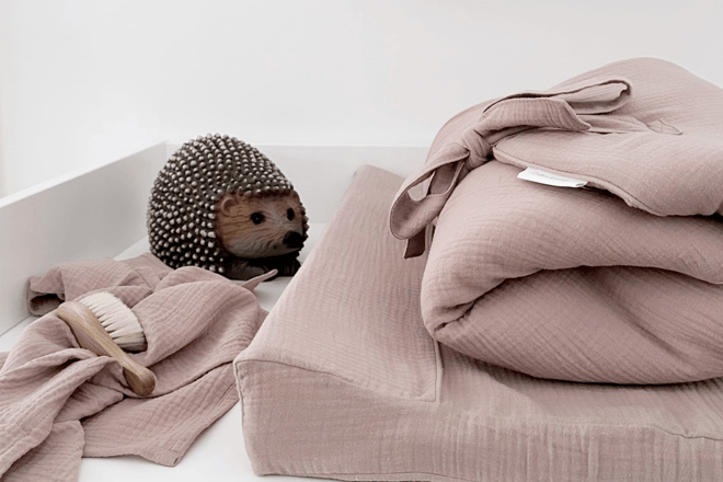 Zavinovací spací pytel z mušelínu - Dusty Pink
