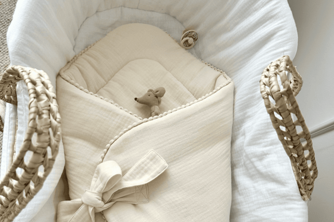 Zavinovací spací pytel z mušelínu - Boho Vanille