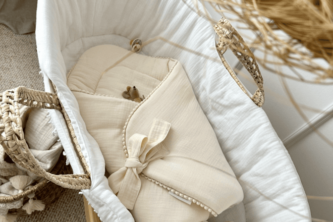 Zavinovací spací pytel z mušelínu - Boho Vanille