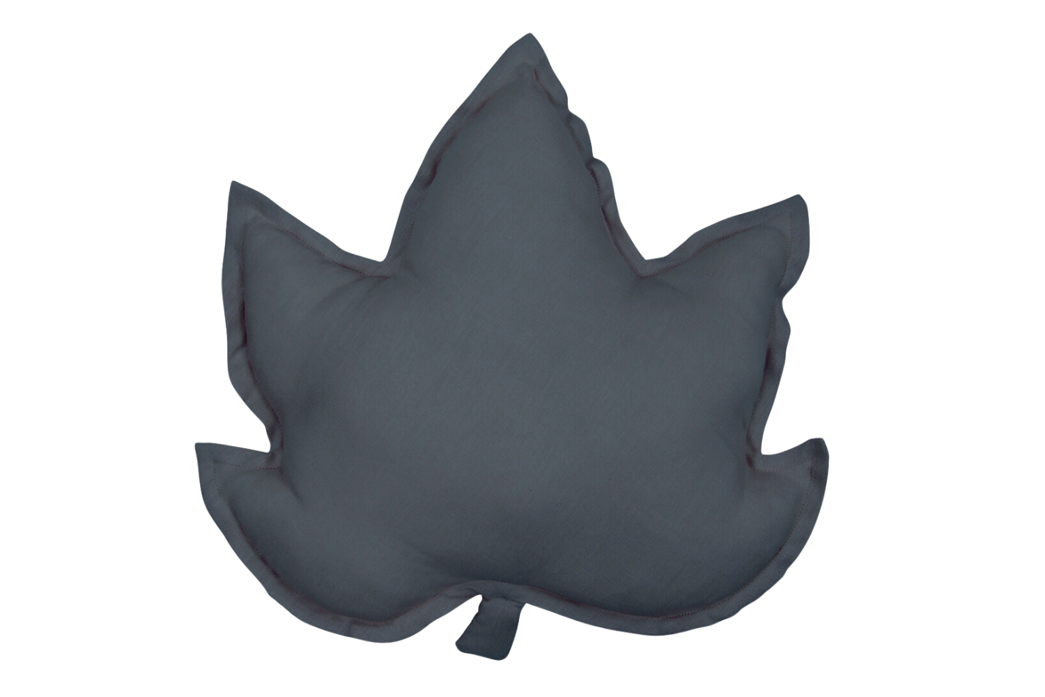 Coussin Feuille d’Érable en Lin Graphite