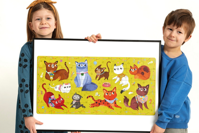 Puzzle Miluji kočky 3+