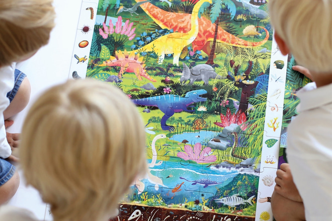 Novērošanas puzle «Dinozauri» 4+ - 4